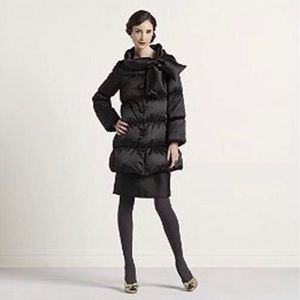 kate spade Women’s Funnel Neck Down Puffer Winter Coat Jacket Black Size XS